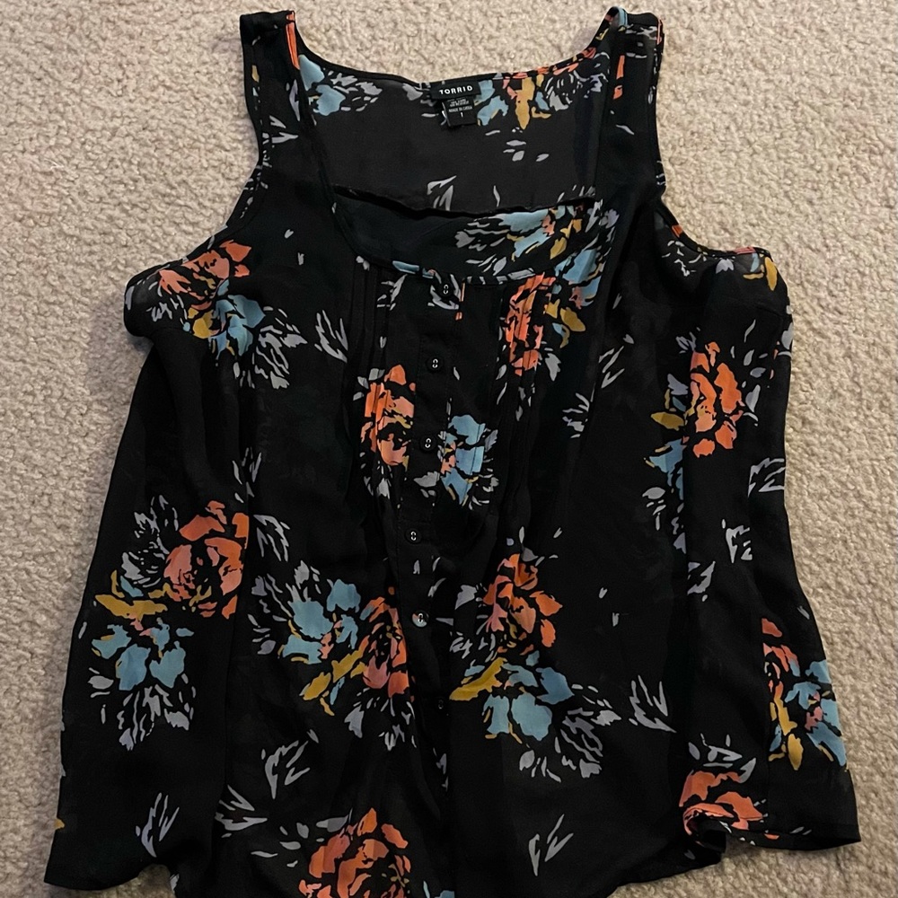 Chiffon floral blouse